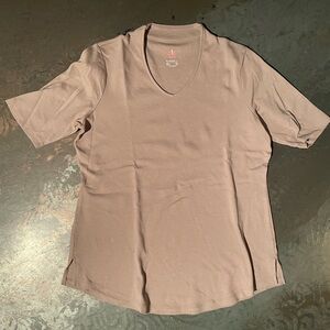 Isaac Mizrahi Taupe Essentials Tee